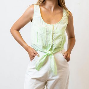 Ready for Sun Front Tie Top - Butterfly Green